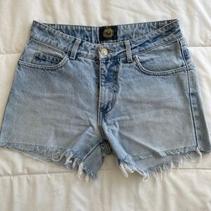 Vintage Jean Shorts 80s Paris Blues High Waist Distressed Cut Off Denim Shorts